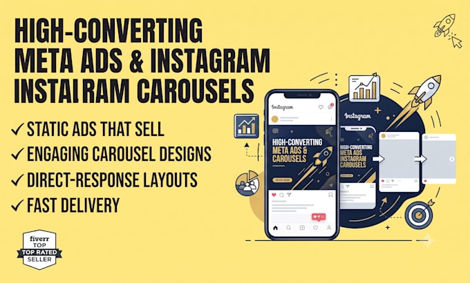 high converting meta ads creative static ads and instagram carouse