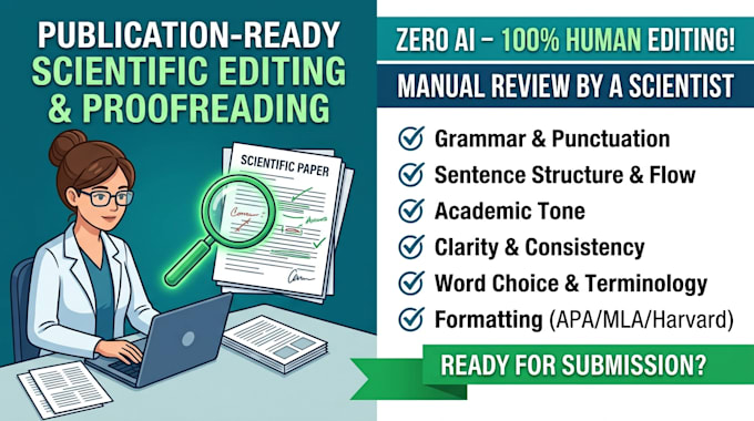 profread and edit your scientific paper or journal article