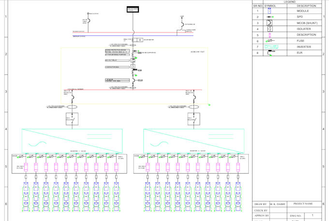 design solar pv schematic and single line diagram