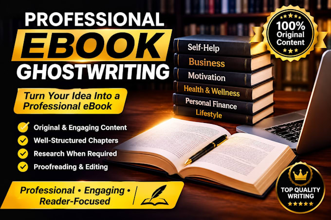 ghostwrite a professional ebook for you