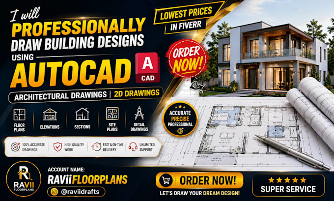 professionally 2d and 3d autocad drawings