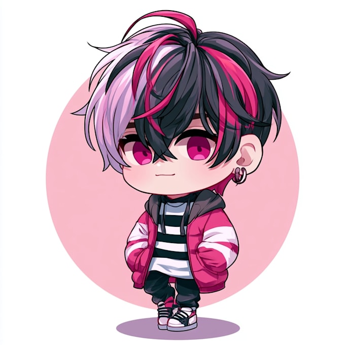 create cute custom chibi character illustrations