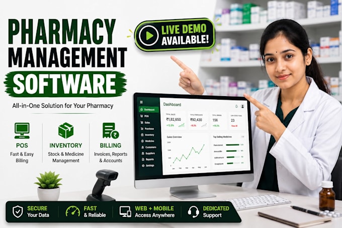develop pharmacy management software with pos and inventory