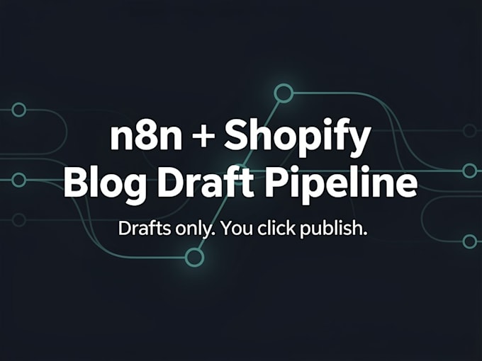 build an n8n shopify blog draft pipeline with claude