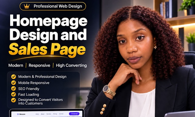 do homepage design, sales page