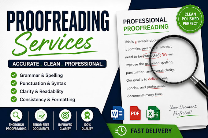 proof read and edit document
