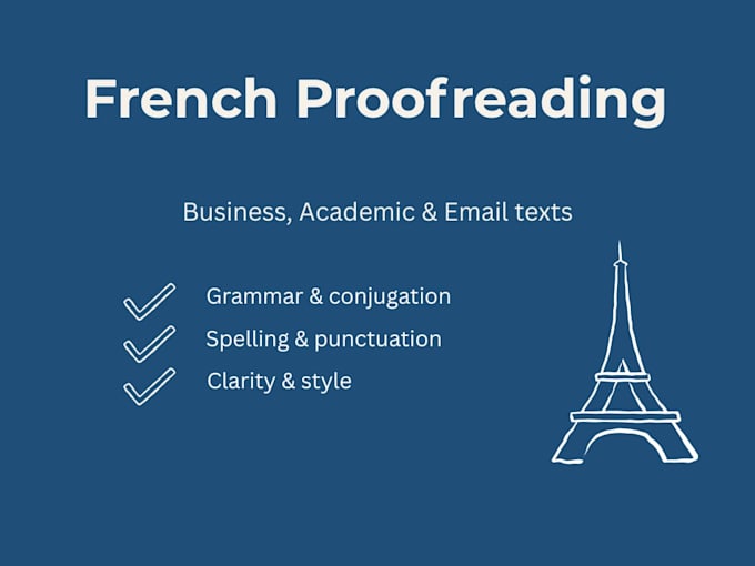 proofread and edit your french text professionally