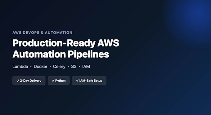 automate AWS workflows with lambda, docker and celery