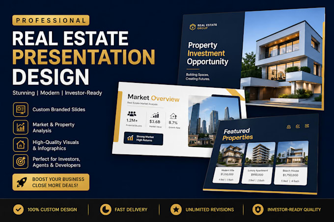 design an eye catching real estate listing presentation