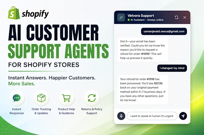 build custom ai customer support agent for shopify