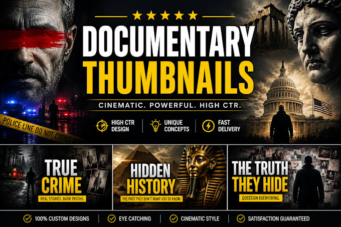 design viral documentary youtube thumbnails