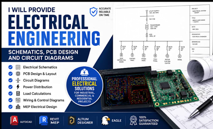 provide electrical engineering, schematics, pcb design and circuit diagram