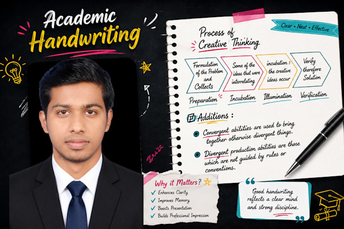 write academic handwriting for notes and assignments
