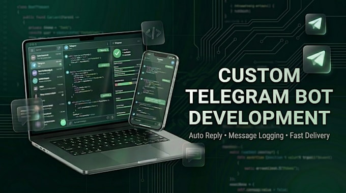 develop custom telegram bot and automation script