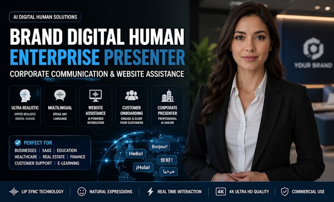 create ultra realistic 3d metahuman avatar with speech sync for business