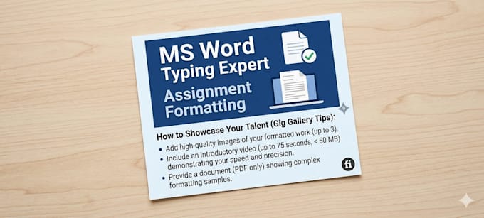 do professional ms word typing and assignment formatting