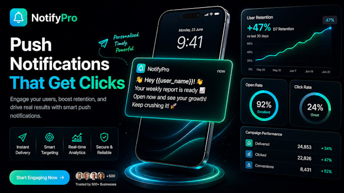 write high converting app push notifications