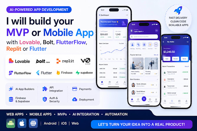 build flutterflow flutter ai mobile apps android app ios app lovable replit bolt