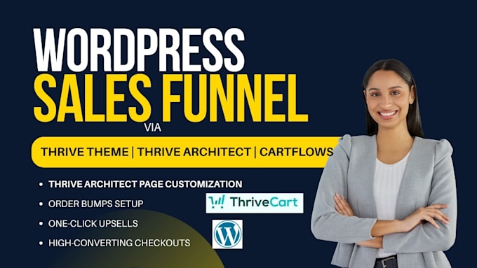 build high converting wordpress sales funnel via cartflows and thrive architect