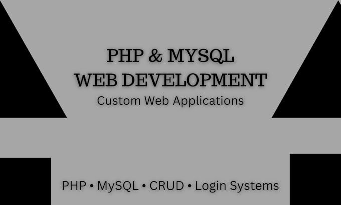 develop a PHP mysql web application
