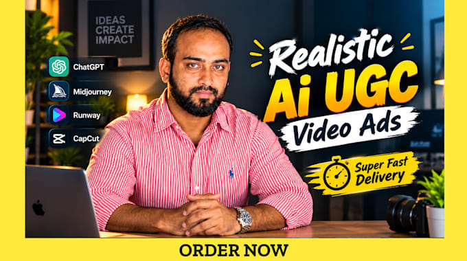 create realistic ai ugc video for your brand, fast  delivery