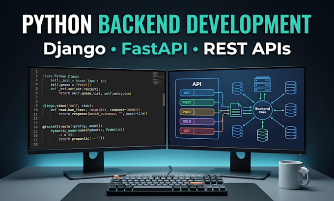 develop python django fastapi backend and rest apis