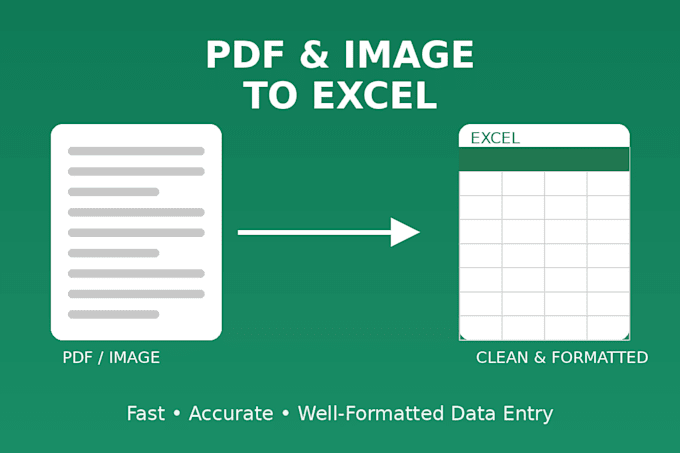 convert PDF or images to excel accurately