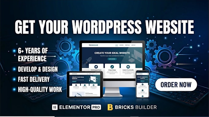 build a custom wordpress website using bricks builder or elementor pro