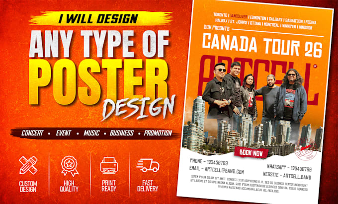 design a professional custom poster