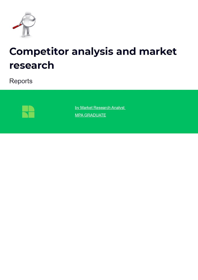 do competitor analysis and market research report