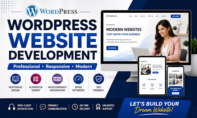 create a responsive HTML CSS javascript website