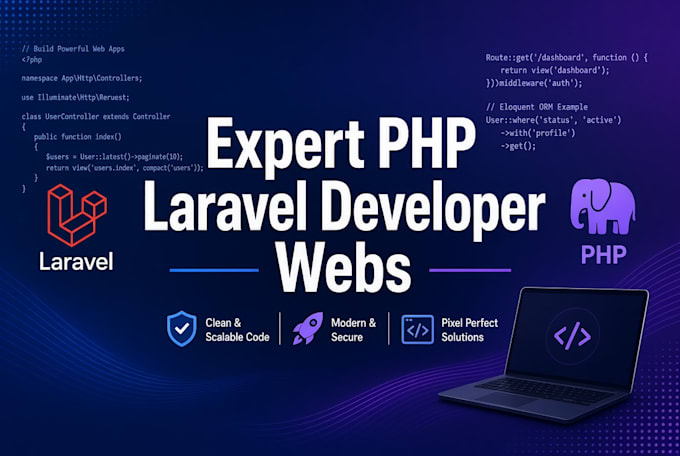 be your expert PHP laravel developer for web applications