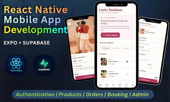 build a react native expo mobile app with supabase