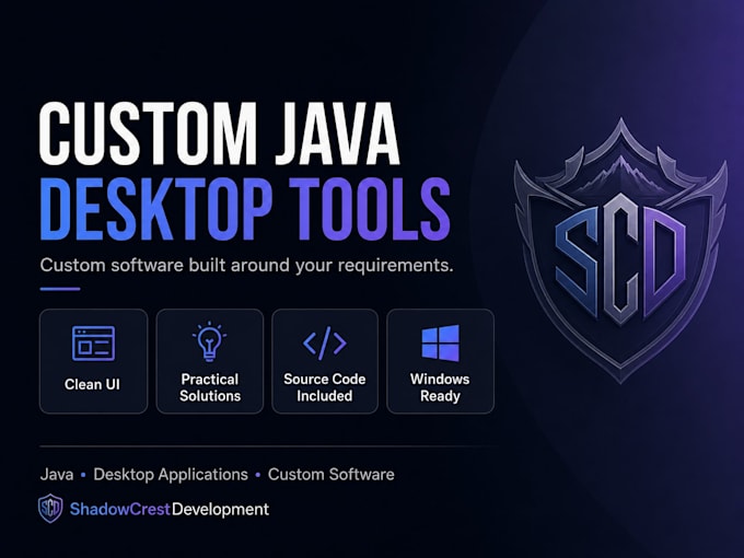 develop a custom java desktop tool or utility