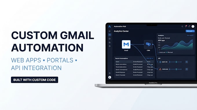 develop custom gmail email automation and custom web apps