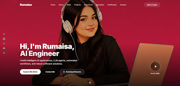 build a modern custom portfolio website for you