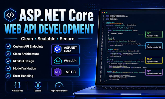 develop or fix asp dot net core web API endpoints