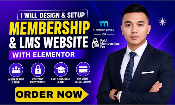 build, setup memberpress or paid memberpress pro lms website with beaver builder
