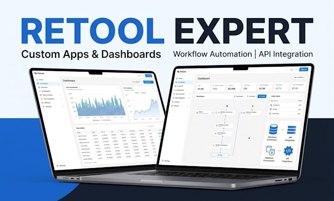 develop customized retool apps, dashboards or workflows for your company