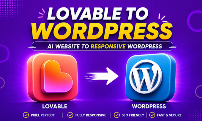 convert lovable to wordpress with elementor pro