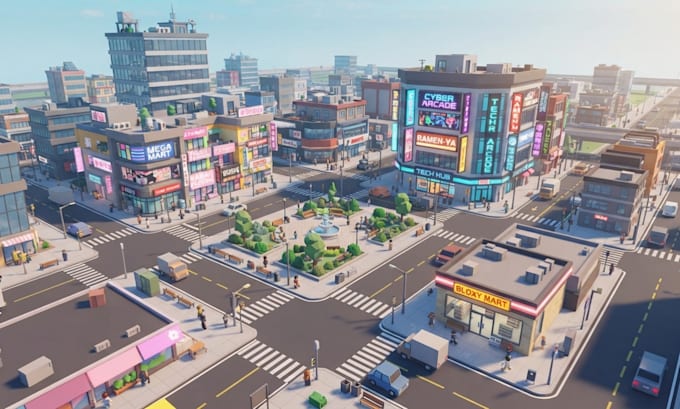 build custom roblox city map roblox game map 3d environment in roblox studio
