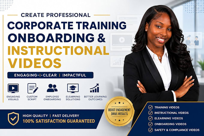 create corporate training, onboarding, instructional videos, elearning videos