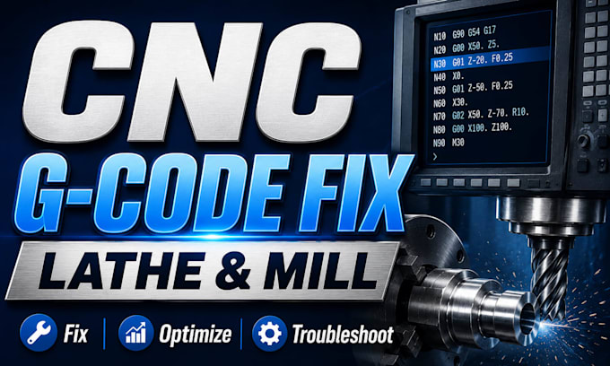 fix and optimize cnc gcode for lathes and mills