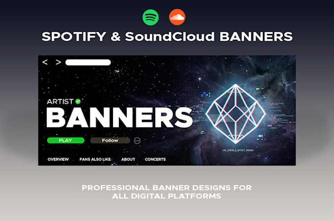 professionally design spotify or soundcloud banner for you