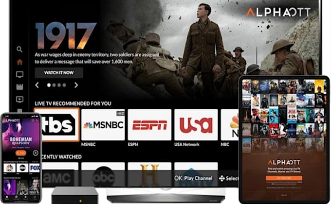 build custom iptv app, vod app, ott platform for android, smart tv with panel