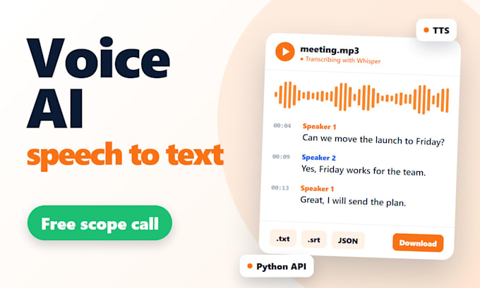 build whisper speech to text, text to speech and voice ai apps