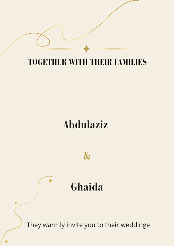 design an elegant digital wedding invitation