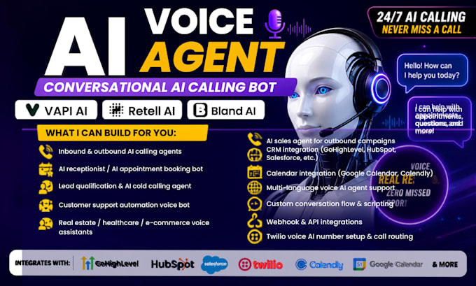 fix, create ai voice agent with vapi ai, retell ai, bland ai, make com