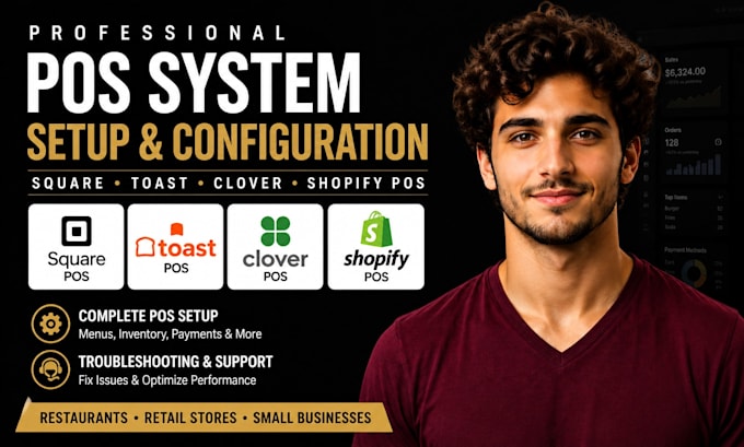 setup square pos toast pos clover pos shopify pos