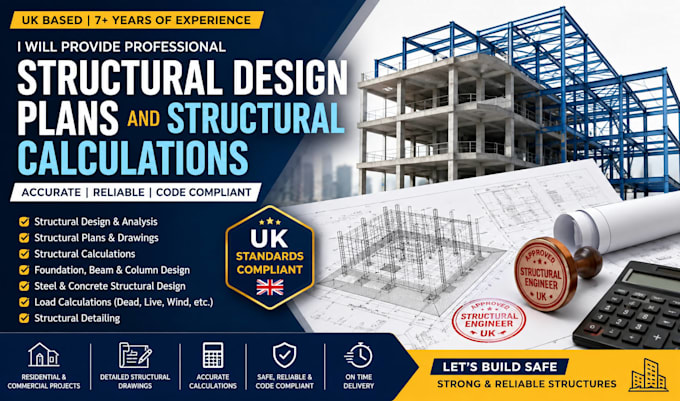 provide professional structural design plans and structural calculations in UK